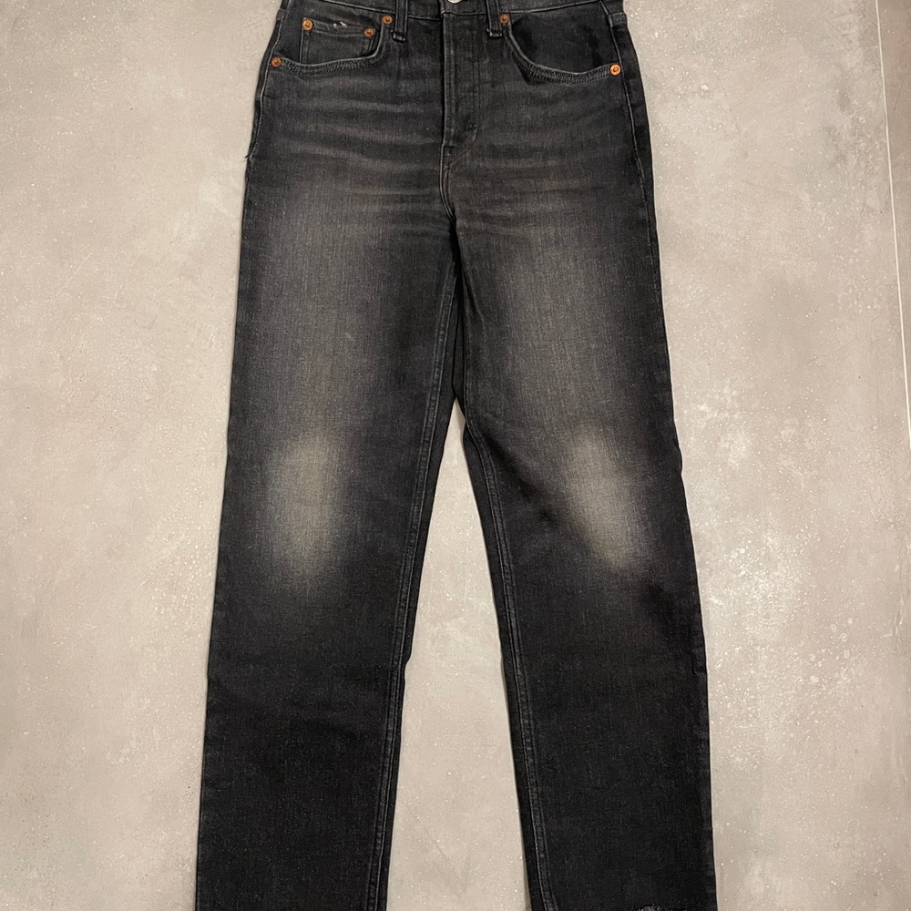 Re/Done 70s stove pipe raw hem